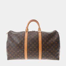 Louis Vuitton Brown Monogram Canvas Keepall 50 Boston bag