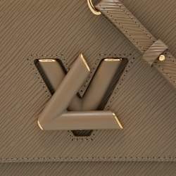 Pre Owned Louis Vuitton Khaki Epi Leather Twist MM Bag
