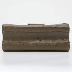 Pre Owned Louis Vuitton Khaki Epi Leather Twist MM Bag