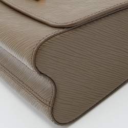 Pre Owned Louis Vuitton Khaki Epi Leather Twist MM Bag