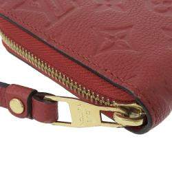 Louis Vuitton Burgundy Monogram Empreinte Leather Zippy Wallet