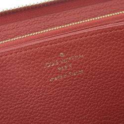 Louis Vuitton Burgundy Monogram Empreinte Leather Zippy Wallet