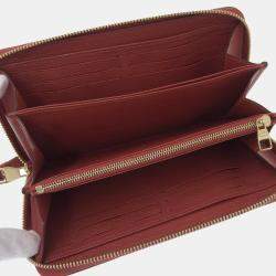 Louis Vuitton Burgundy Monogram Empreinte Leather Zippy Wallet