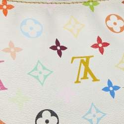 مملوكة مسبقًا حقيبة لوي فيتون إليزا مونوغرامية بيضاء متعددة الألوان