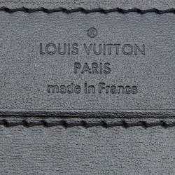 Pre Owned Louis Vuitton Black Leather Louise Chain Clutch