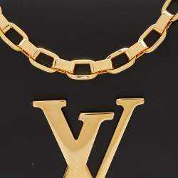 Pre Owned Louis Vuitton Black Leather Louise Chain Clutch