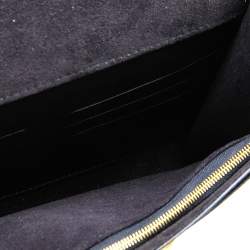 Pre Owned Louis Vuitton Black Leather Louise Chain Clutch