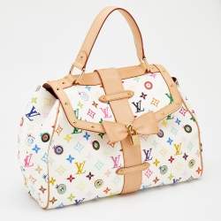 Pre Owned Louis Vuitton White Monogram Multicolore Canvas Murakami Eye Love You Bag