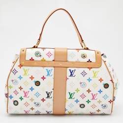 Pre Owned Louis Vuitton White Monogram Multicolore Canvas Murakami Eye Love You Bag