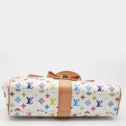 Pre Owned Louis Vuitton White Monogram Multicolore Canvas Murakami Eye Love You Bag