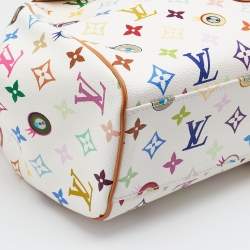 Pre Owned Louis Vuitton White Monogram Multicolore Canvas Murakami Eye Love You Bag