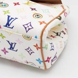 Pre Owned Louis Vuitton White Monogram Multicolore Canvas Murakami Eye Love You Bag