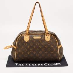 Pre Owned Louis Vuitton Brown Canvas Monogram Montorgueil PM bag