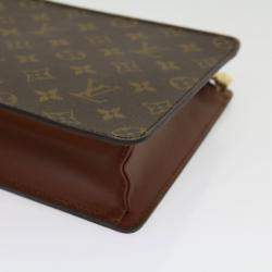 Pre Owned Louis Vuitton Monogram Canvas Pochette Homme Clutch 