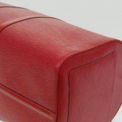 Louis Vuitton Red Epi Leather Keepall 55 Duffel Bag