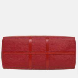 Louis Vuitton Red Epi Leather Keepall 55 Duffel Bag
