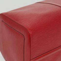 Louis Vuitton Red Epi Leather Keepall 55 Duffel Bag