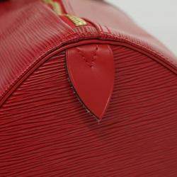 Louis Vuitton Red Epi Leather Keepall 55 Duffel Bag