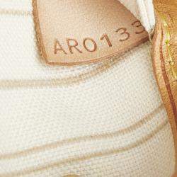 Pre Owned Louis Vuitton White Damier Azur Neverfull PM