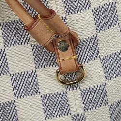Pre Owned Louis Vuitton White Damier Azur Neverfull PM