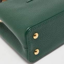 ممل وكة مسبقًا Louis Vuitton Green/Beige Leather and Python Capucines Mini Bag