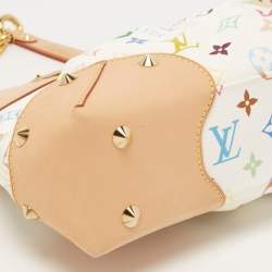 مملوكة مسبقًا Louis Vuitton White Multicolor Monogram Canvas Judy MM Bag