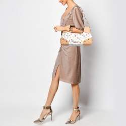 مملوكة مسبقًا Louis Vuitton White Multicolor Monogram Canvas Judy MM Bag