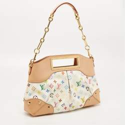 مملوكة مسبقًا Louis Vuitton White Multicolor Monogram Canvas Judy MM Bag