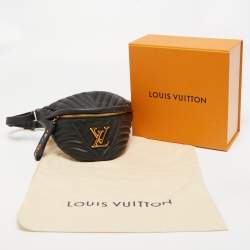 Pre Owned Louis Vuitton Black Leather New Wave Belt Bag