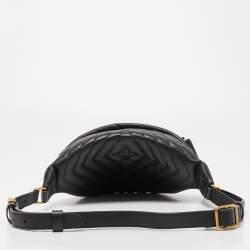 Pre Owned Louis Vuitton Black Leather New Wave Belt Bag