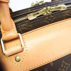 Pre Owned Louis Vuitton Brown Monogram Canvas Alize 24 Heures Briefcase