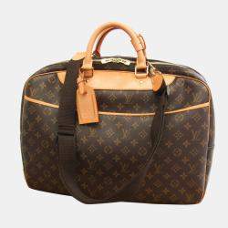 Pre Owned Louis Vuitton Brown Monogram Canvas Alize 24 Heures Briefcase
