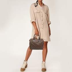 Pre Owned Louis Vuitton Damier Ebene Canvas Speedy 25 Bag