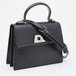 Pre Owned Louis Vuitton Black Epi Leather Sevigne PM Bag