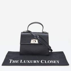 Pre Owned Louis Vuitton Black Epi Leather Sevigne PM Bag