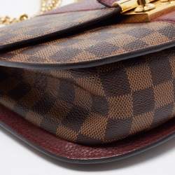 Pre Owned Louis Vuitton Bordeaux Damier Ebene Canvas Wight Bag