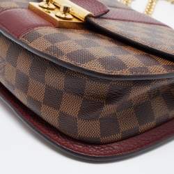 Pre Owned Louis Vuitton Bordeaux Damier Ebene Canvas Wight Bag