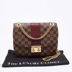 Pre Owned Louis Vuitton Bordeaux Damier Ebene Canvas Wight Bag
