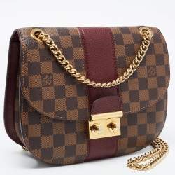 Pre Owned Louis Vuitton Bordeaux Damier Ebene Canvas Wight Bag