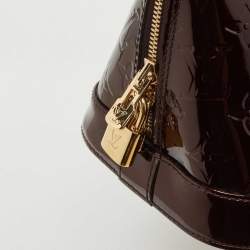 Pre Owned Louis Vuitton Amarante Monogram Vernis Leather Alma PM Bag