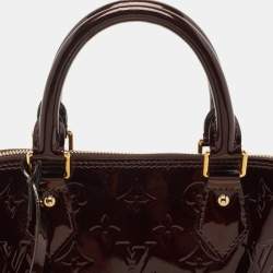 Pre Owned Louis Vuitton Amarante Monogram Vernis Leather Alma PM Bag