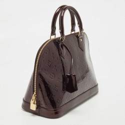 Pre Owned Louis Vuitton Amarante Monogram Vernis Leather Alma PM Bag