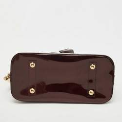 Pre Owned Louis Vuitton Amarante Monogram Vernis Leather Alma PM Bag
