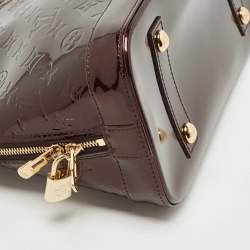 Pre Owned Louis Vuitton Amarante Monogram Vernis Leather Alma PM Bag
