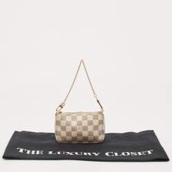 Pre Owned Louis Vuitton Damier Azur Canvas Mini Pochette Accessoires