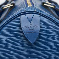 Louis Vuitton Blue Epi Leather Speedy 30 Handbag