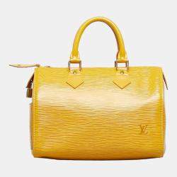 Pre Owned Louis Vuitton Yellow Epi Leather Speedy 25 Handbag