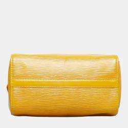 Pre Owned Louis Vuitton Yellow Epi Leather Speedy 25 Handbag