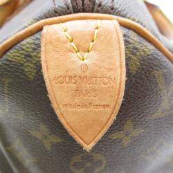 Pre Owned Louis Vuitton Brown Monogram Canvas Speedy 30 Handbag