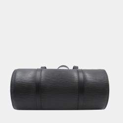 Pre Owned Louis Vuitton Black Epi Soufflot with Pouch Handbag